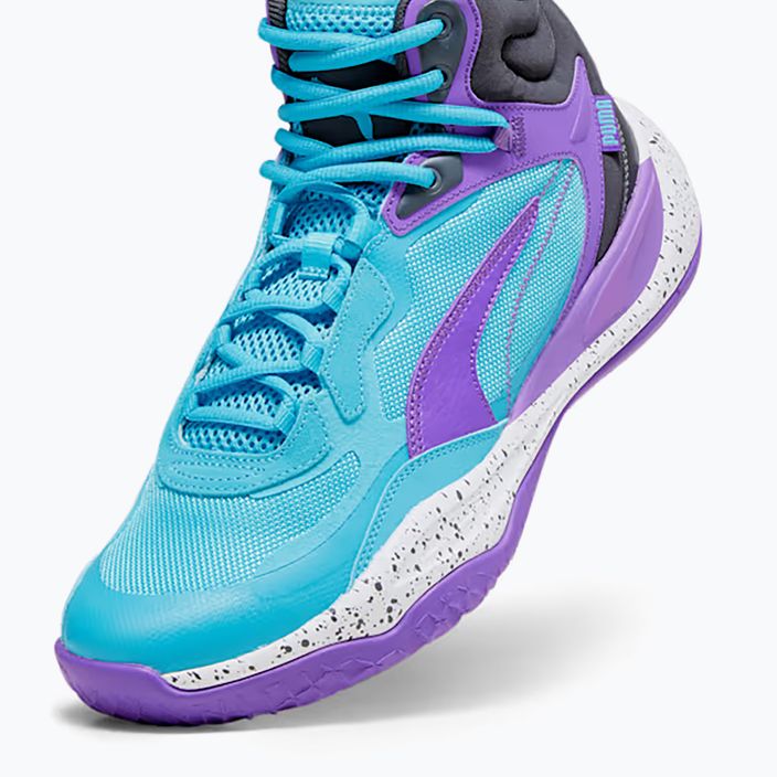 Pánské basketbalové boty PUMA Playmaker Pro Mid purple glimmer/bright aqua/strong gray/white 10