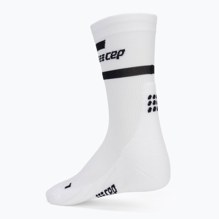 Pánské kompresní běžecké ponožky   CEP 4.0 Mid Cut white 4