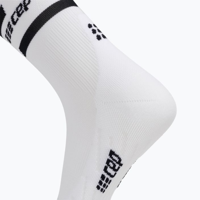 Pánské kompresní běžecké ponožky   CEP 4.0 Mid Cut white 6