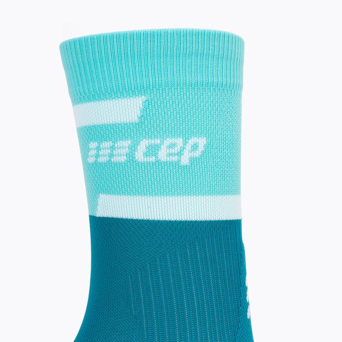 Pánské kompresní běžecké ponožky   CEP 4.0 Mid Cut ocean/petrol 3