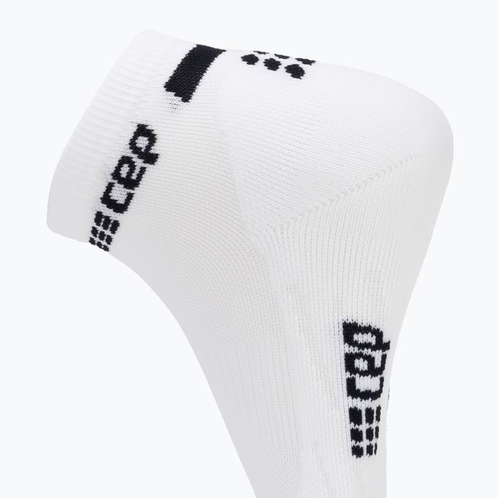 Dámské kompresní běžecké ponožky  CEP 4.0 Low Cut white 4