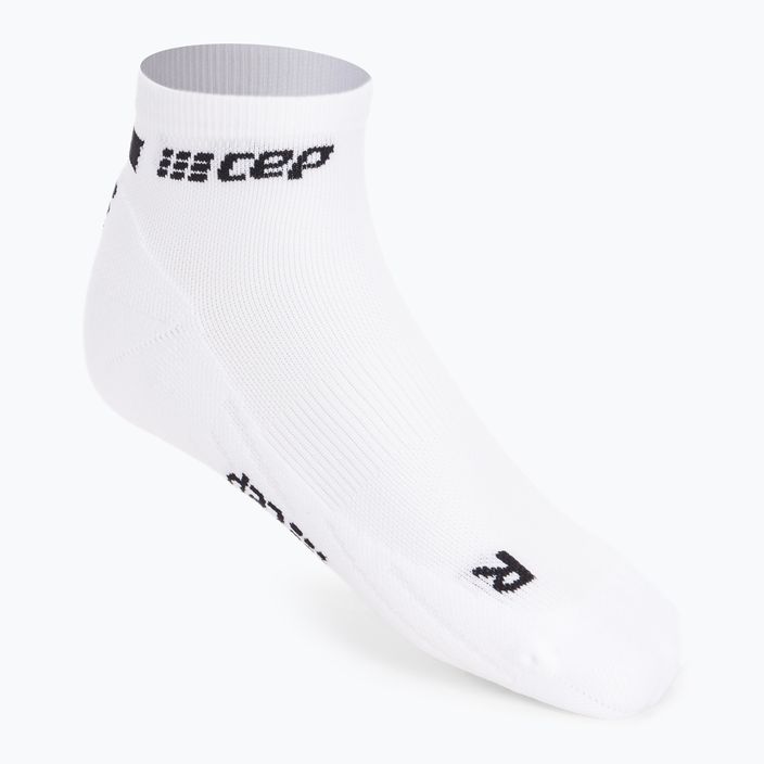 Pánské kompresní běžecké ponožky   CEP 4.0 Low Cut white 2
