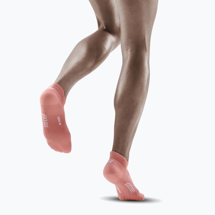 Dámské kompresní běžecké ponožky  CEP 4.0 No Show rose 6