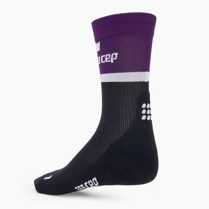 Dámské kompresní běžecké ponožky  CEP 4.0 Mid Cut violet/black 3