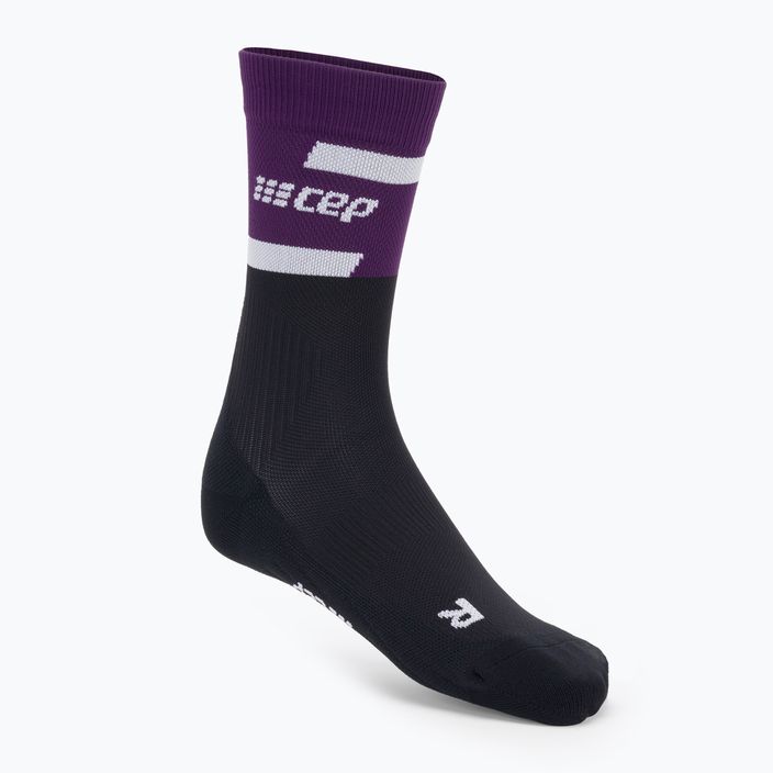 Pánské kompresní běžecké ponožky   CEP 4.0 Mid Cut violet/black 2