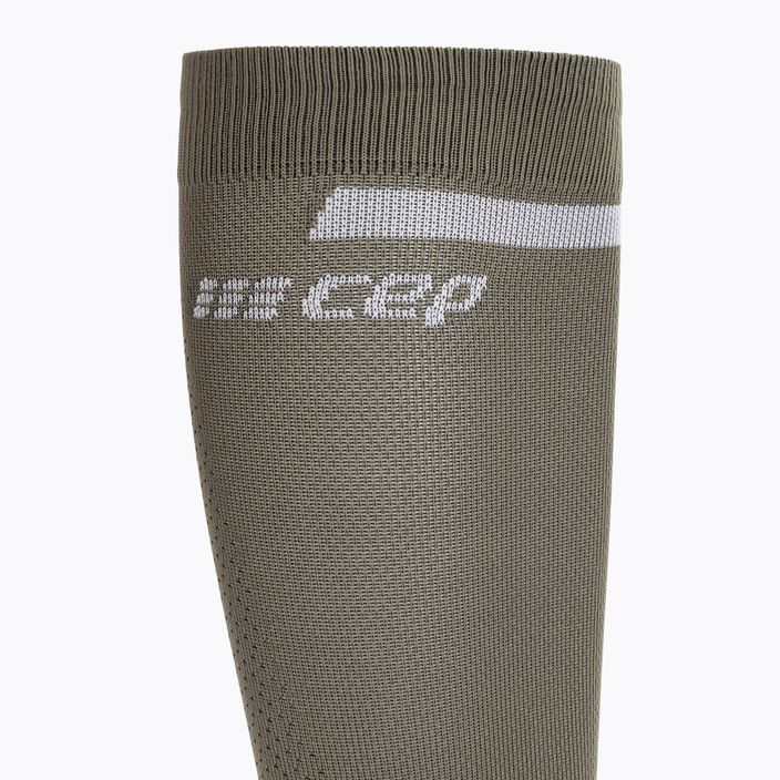 Pánské kompresní běžecké ponožky   CEP Tall 4.0 olive/black 4