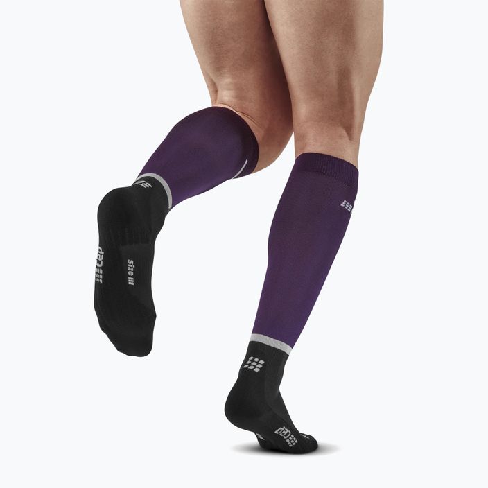 Pánské kompresní běžecké ponožky   CEP Tall 4.0 violet/black 2
