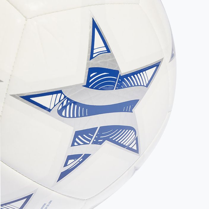 Fotbalový míč  adidas UCL Club 23/24 white/iron metallic/shock purple/bright cyan velikost 4 3