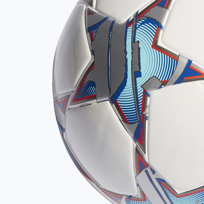Fotbalový míč  adidas UCL League 23/24 white/silver metallic/bright cyan/royal blue velikost 5 3
