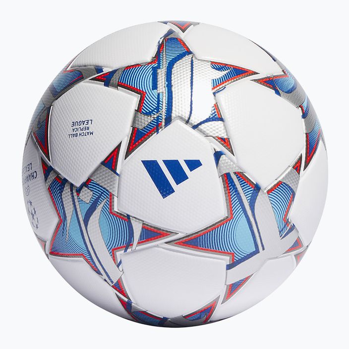 Fotbalový míč  adidas UCL League 23/24 white/silver metallic/bright cyan velikost 5 2
