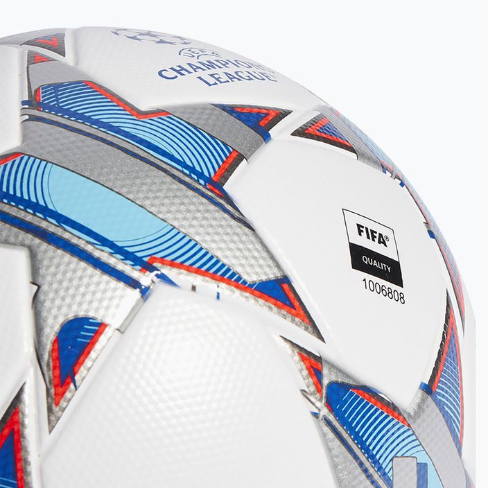 Fotbalový míč  adidas UCL League 23/24 white/silver metallic/bright cyan velikost 5 3