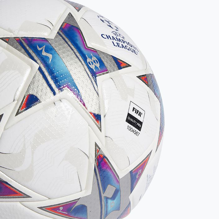 Fotbalový míč  adidas UCL PRO 23/24 white/silver metallic/bright cyan/royal blue velikost 5 3