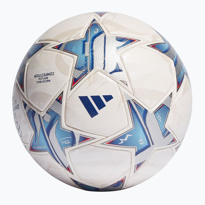 Fotbalový míč  adidas UCL Competition 23/24 white/silver metallic/bright cyan/royal velikost 5 2