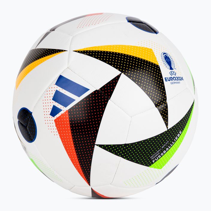 Fotbalový míč  adidas Fussballiebe Trainig Euro 2024 white/black/glow blue velikost  4 2