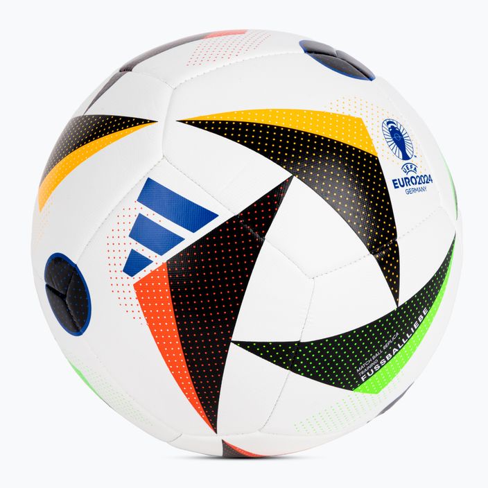 Fotbalový míč  adidas Fussballiebe Trainig Euro 2024 white/black/glow blue velikost  5 2