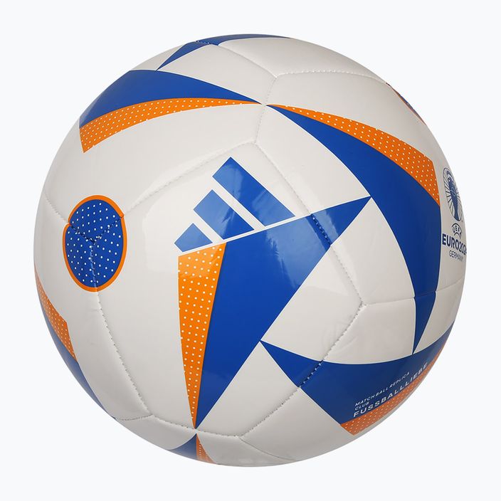 Fotbalový míč  adidas Fussballiebe Club white/glow blue/lucky orange velikost 5 2
