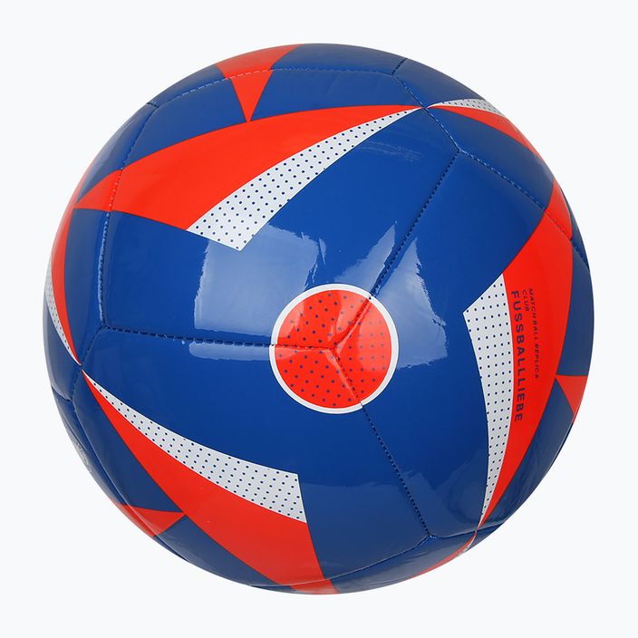 Fotbalový míč  adidas Fussballiebe Club glow blue/solar red/white velikost 4 3