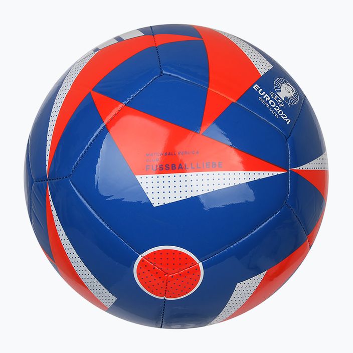 Fotbalový míč  adidas Fussballiebe Club glow blue/solar red/white velikost 4 4
