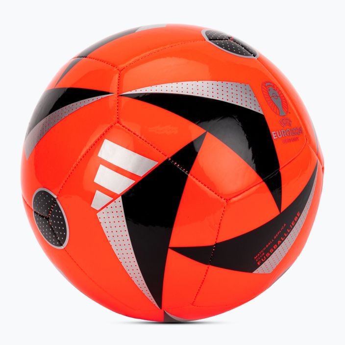 Fotbalový míč  adidas Fussballiebe Club Euro 2024 solar red/black/silver metallic velikost  4 2