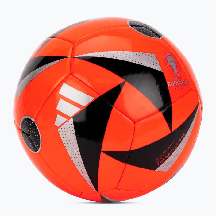 Fotbalový míč  adidas Fussballiebe Trainig Euro 2024 solar red/black/silver metallic velikost  5 2