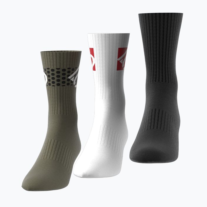 adidas FIVE TEN Cushioned Crew Sock - ponožky 3 páry olivová strata/bílá/černá 7