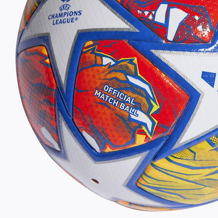 Fotbalový míč A didas UCL Pro 23/24 white/glow blue/flash orange fotbal velikost 5 4