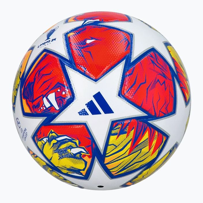 Fotbalový míč Adidas UCL League 23/24  white/glow blue/flash orange velikost 4