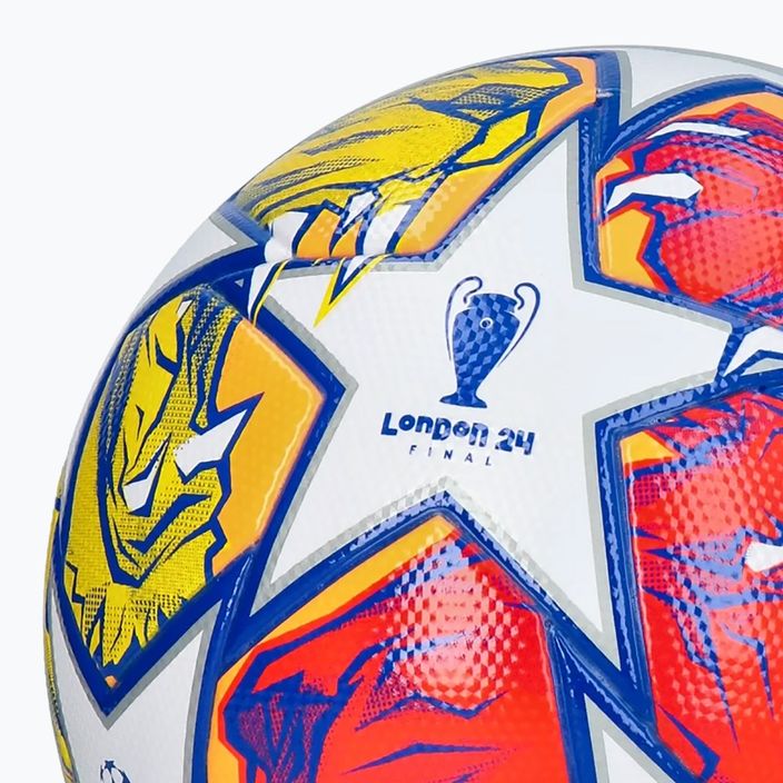 Fotbalový míč Adidas UCL League 23/24  white/glow blue/flash orange velikost 4 4