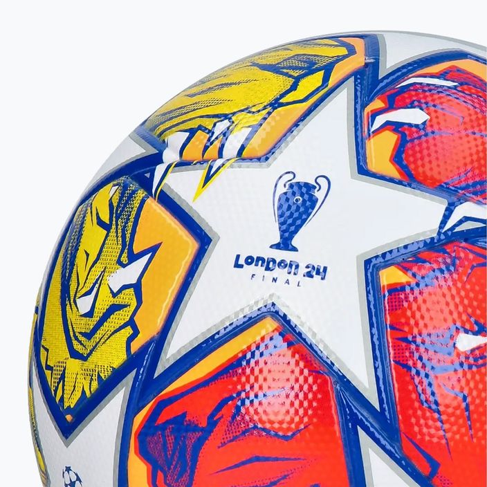 Fotbalový míč Adidas UCL League 23/24 white/glow blue/flash orange velikost 5 4