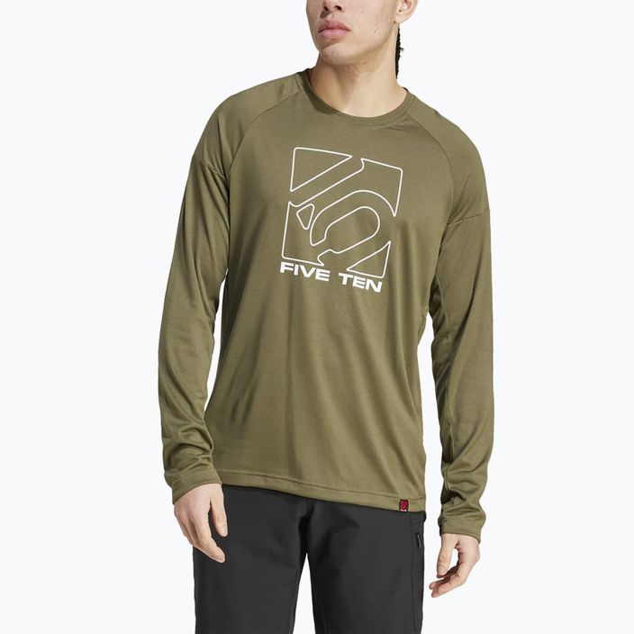 Pánský cyklistický dres s dlouhým rukávem adidas FIVE TEN Long Sleeve Jersey olive strata 4