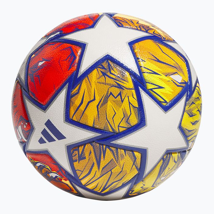 Fotbalový míč Adidas UCL Competition 23/24 white/glow blue/flash orange velikost 4 2