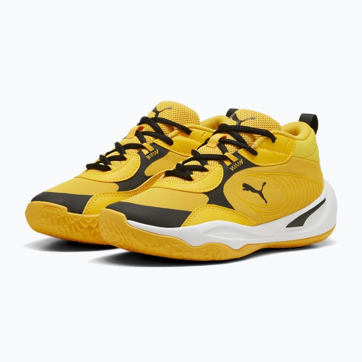 Dětské basketbalové boty PUMA Playmaker Pro JR  yellow sizzle/puma black