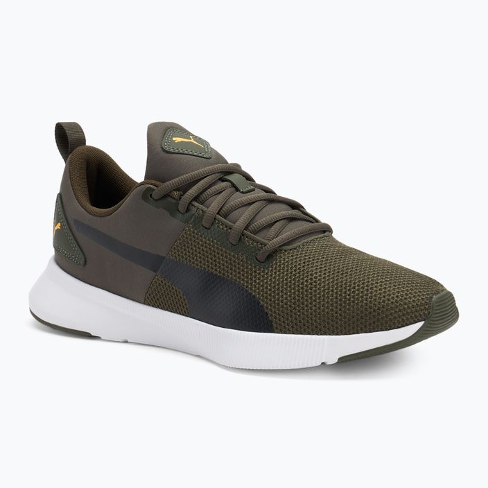 Běžecké boty PUMA Flyer Runner dark olive/puma black/sunset stream