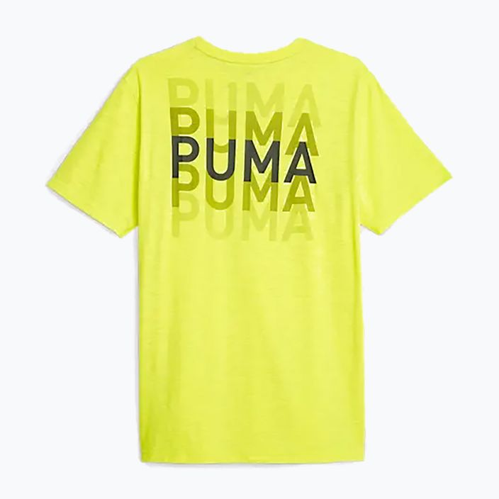 Pánské tréninkové tričko PUMA Graphic Tee Puma Fit yellow burst 2