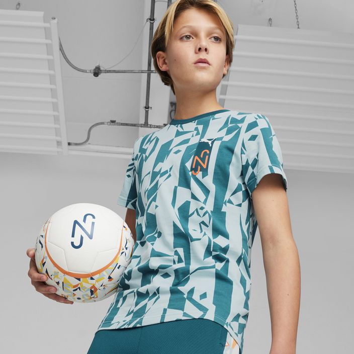 Dětský fotbalový dres  PUMA Neymar Jr Creativity Logo Tee ocean tropic/turquoise surf 3