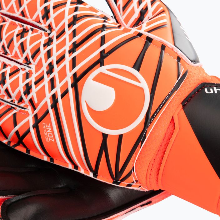 Brankářské rukavice  uhlsport Soft Resist + Flex Frame fluo orange/white/black 3