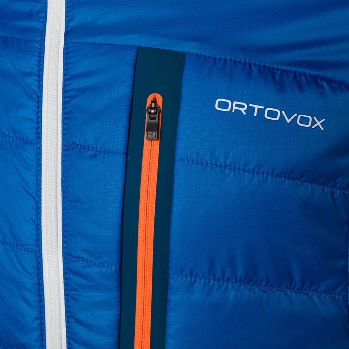 Pánská hybridní bunda Ortovox Swisswool Piz Boval modrá oboustranná 6114100041 5