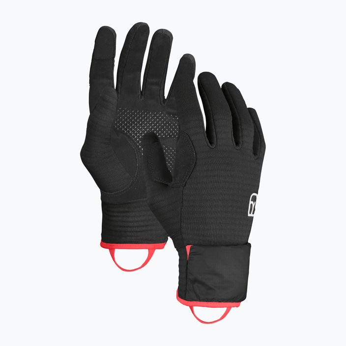 Dámské lyžařské rukavice ORTOVOX Fleece Grid Cover black raven 8
