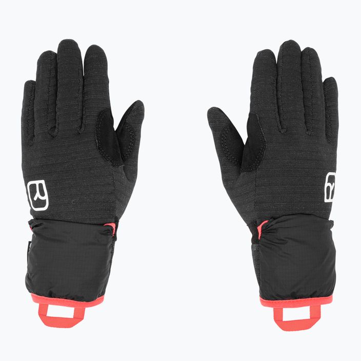 Dámské lyžařské rukavice ORTOVOX Fleece Grid Cover black raven 3