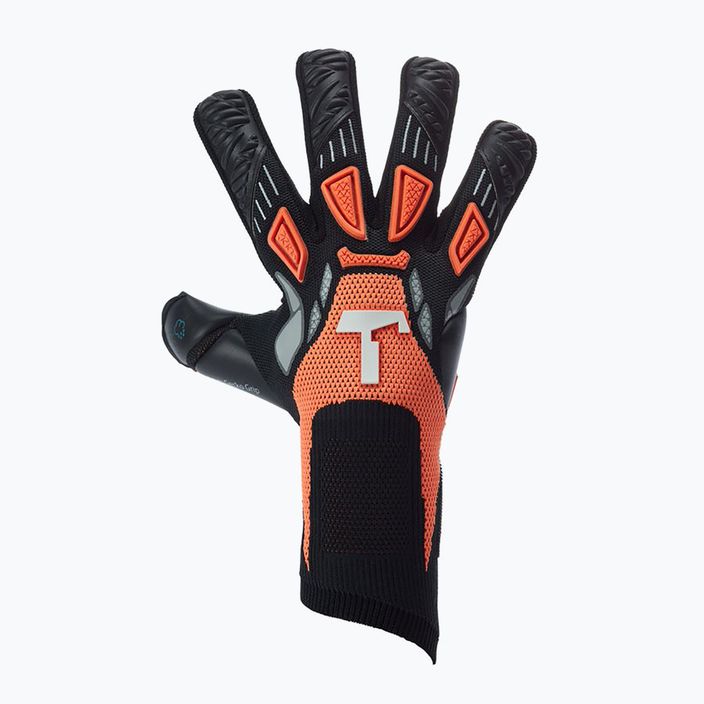 T1TAN Rebel Re:Born brankářské rukavice černo-oranžové 201929 4