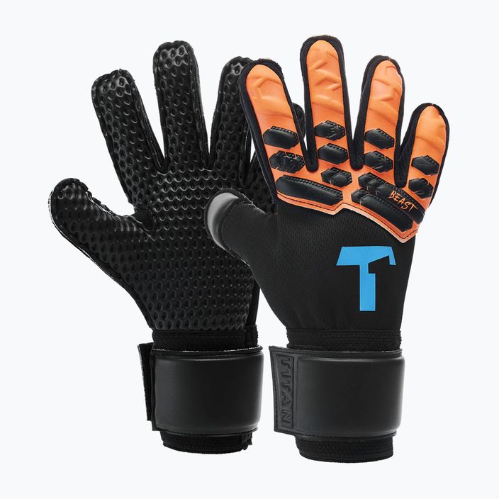 T1TAN Shocking Beast dětské brankářské rukavice černo-oranžové 202105-04 4
