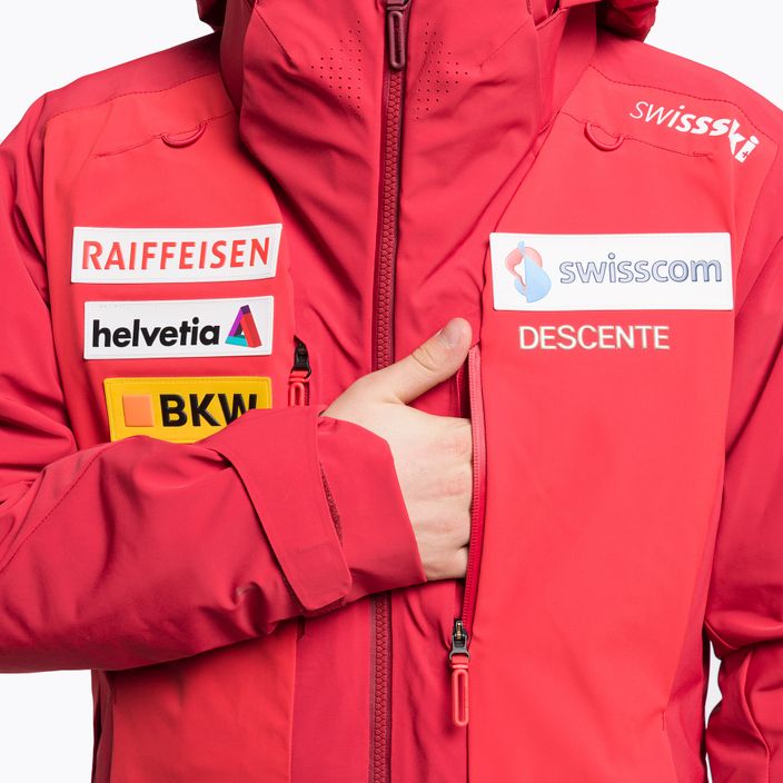 Pánská lyžařská bunda Descente Swiss National Team Replica 86 červená DWMUGK20 9