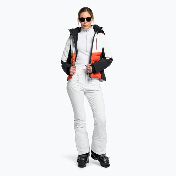 Dámská lyžařská bunda Descente Evelyn 30 oranžovo-bílá DWWUGK23 2
