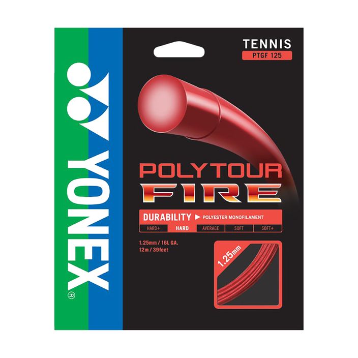 Tenisové struny YONEX Poly Tour Fire Set červené 2