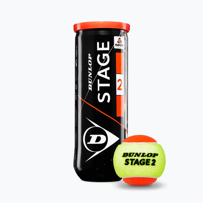 Dětské tenisové míče Dunlop Stage 2 3 ks oranžovo-žlute 601339