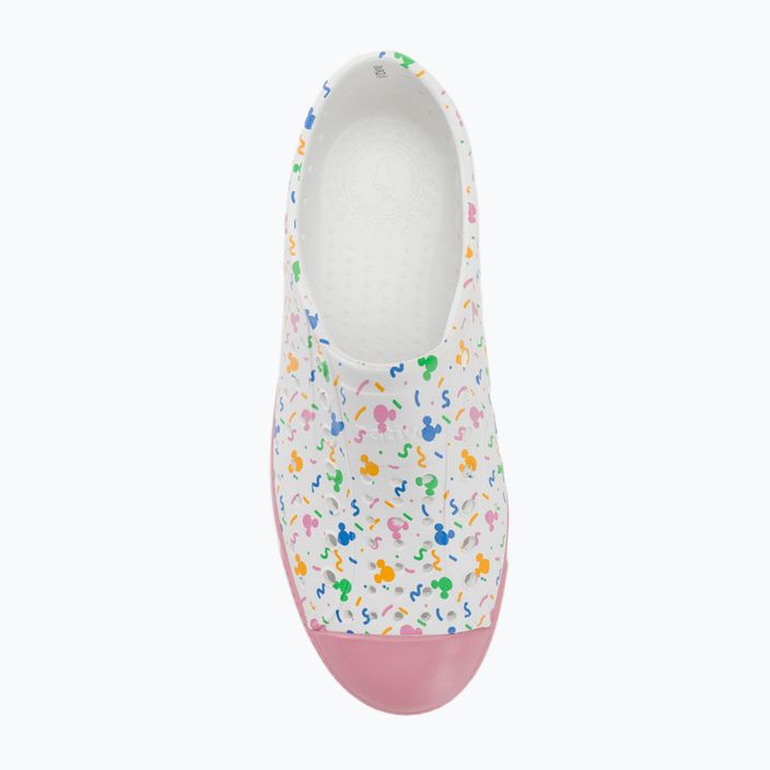 Native Jefferson Print Disney Jr dětské tenisky shell white/princess pink/pastel white confetti 6