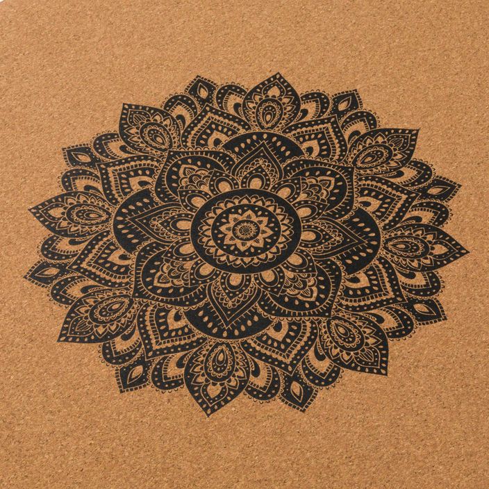 Podložka na jógu Yoga Design Lab Cork 3,5 mm hnědá Mandala Black 4