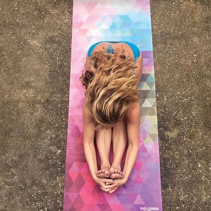Podložka na jógu Yoga Design Lab Combo Yoga 3,5 mm růžová Tribeca Sand 8