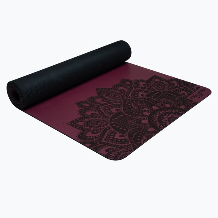 Podložka na jógu Yoga Design Lab Infinity Yoga 5 mm fialová Mandala Burgundy 7