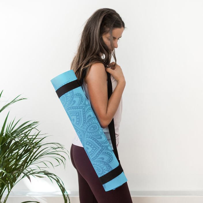 Podložka na jógu Yoga Design Lab Flow Pure 6 mm modrá Mandala Aqua 9